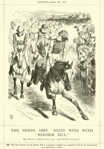德比，1867年，头晕赢得改革法案