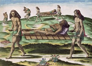 Hermaphrodites运输伤害，来自&39;Brevis Narratio ......&39;，由Theodore de Bry出版，1591 作者 在勒·摩恩（Le Moyne）之后