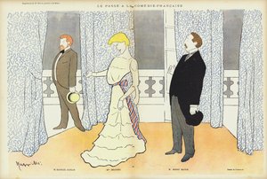 出现在Comedie-Francaise的通行证的演员，Le Rire的例证