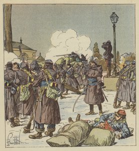 布尔迪永将军步行的宪兵保卫了l&39;Huisne的通道