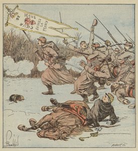 教皇的Zouaves攻击Loigny 作者 在路易斯·查尔斯·轰炸之后