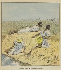 马达加斯加人对法国探险家进行间谍活动 作者 在路易斯·查尔斯·轰炸之后