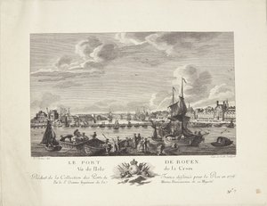 鲁昂港（Le port de Rouen） 作者 根据 Nicolas Marie Ozanne
