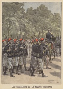 Marchand使命的法国殖民地tirailleurs 作者 在Oswaldo Tofani之后