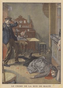 一名老妇人在巴黎Rue de Malte谋杀案 作者 在Oswaldo Tofani之后