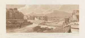 卢浮宫城市景观。1802年；《巴黎风景》伊曼纽尔卷第3版 作者 在托马斯·吉尔廷之后