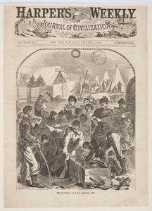 营地里的圣诞盒 - 1861 年圣诞节 作者 在温斯洛荷马之后