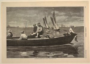格洛斯特港，摘自《哈珀周刊》，1873 年 9 月 27 日，第 844 页 作者 在温斯洛荷马之后