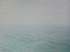 Whispers in the mist, 2019, oil and gold leaf on panel 作者 安格斯火腿