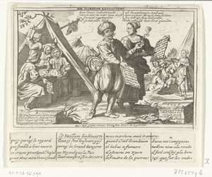 勇敢的巴塔维亚人，1673 年
勇敢的巴塔维人/Le Vaillans battaviers（标题见实物）
1673 年关于荷兰人的六幅法国漫画（系列标题） 作者 匿名（可能）