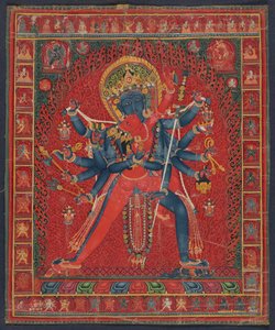 Chakrasamvara 和妃子 Vajravarahi 作者 匿名的