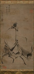 禅师骑驴 作者 匿名的