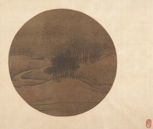 冬天的乌鸦和光秃秃的树 作者 匿名的