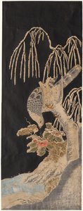 柳树上的猎鹰 作者 归功于矶田高龙斋