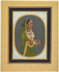 宫女倒酒（右图） 作者 归功于 Muhammad Rizavi 印地语