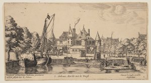 S.Anthonis Marckt met de Waegh，选自《阿姆斯特丹风景》。