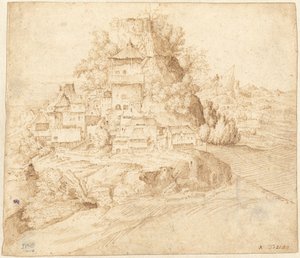 依偎在山脚下的村庄（直页） 作者 Giorgione圈子