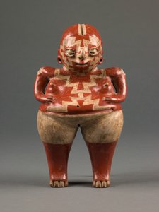 女性塑像，形成期晚期，约公元前 500-0 年（陶器） 作者 文化 丘皮库阿罗
