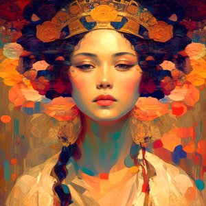 美丽的中国女人画，墙面艺术 | 帆布印花