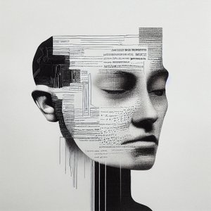 极简主义人脸绘画，按需壁画艺术印刷