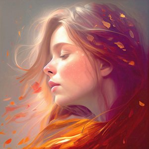 侧视图美女面对恋爱中的女人, 可打印艺术 | 帆布打印