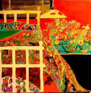 冬季卧室》，2017 年（混合媒介） 作者 琳达·亚瑟（Linda Arthur）