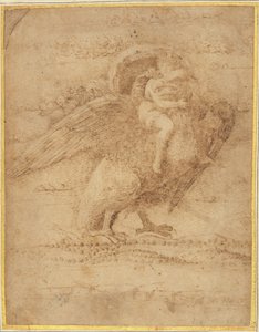 木星和木卫二在一个广阔的景观之上 作者 或 Andrea Mantegna 乔瓦尼·贝里尼