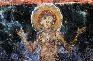 基督，希腊克里特岛Diavaide的Agios Georgios Sfakiotis拜占庭教堂的壁画(照片) 作者 未知未知