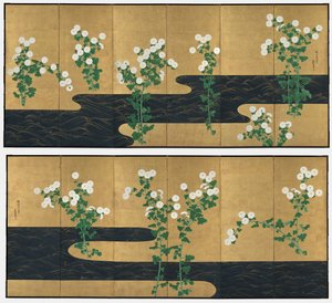 溪边的菊花 作者 可能是绪方光麟