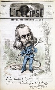 乔布对维克多独奏会 (1808 - 1893) 的幽默绘画。 1869 年 3 月 10 日的“L