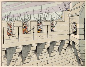 插图取自“Le bon roy Henri”一书，由 Jacques Marie Gaston Onfray de Breville dit JOB (1858-1931) 插图：巴黎人准备保卫城市 - 私人收藏 作者 Onfray de Breville Jacques Job的化名