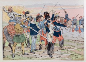 Jacques Marie Gaston Onfray de Breville dit JOB (1858 - 1931); "Les epees de France "一书中的插图：从法国的荣耀到1914年的诗歌的寓言; Coll, Part 作者 Onfray de Breville Jacques Job的化名