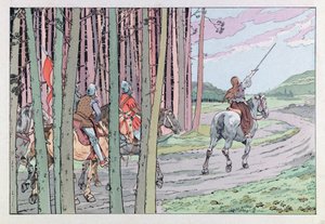 Jacques Marie Gaston Onfray de Breville dit JOB (1858 - 1931); "Les epees de France "中的插图。1429年，圣女贞德率领她的部下；科尔，部分。 作者 Onfray de Breville Jacques Job的化名