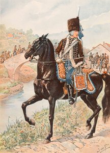 Jacques Marie Gaston Onfroy de Breville dit JOB (1858-1931) - 法国军队的装备：Chamborant 轻骑兵上校 (1784)，私人收藏 作者 Onfray de Breville Jacques Job的化名