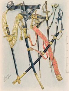 Jacques Marie Gaston Onfroy de Breville dit JOB (1858-1931) - 任何时候法国军队的装备：国家少校的武器，第十二年的规定，私人收藏 作者 Onfray de Breville Jacques Job的化名