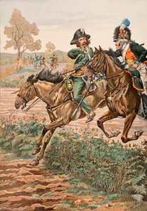 Jacques Marie Gaston Onfroy de Breville dit JOB (1858-1931) - 法国军队的装备：Cavalier Vendeen 和 piqueur（或 Piconnier）在德国军团的马上（1793），私人收藏 作者 Onfray de Breville Jacques Job的化名