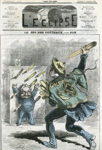 Le jeux des knives, Adolphe Thiers (1797-1877), French historian and statesman. Cover in “” L