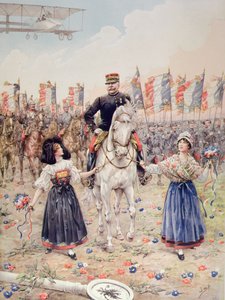 解放者费迪南-福煦元帅(1851-1929)(彩色平印) 作者 Onfray de Breville Jacques Job的化名