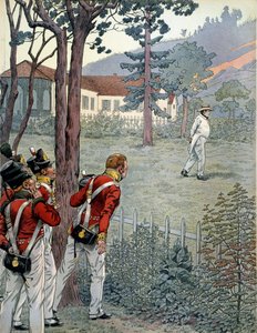 拿破仑一世（1769-1821）在被囚禁在圣海伦岛（Sainte-Helene）的英国军队的惊讶注视下 作者 Onfray de Breville Jacques Job的化名