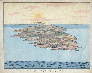 很久以前，有一个叫科西嘉（Corsica）的芳香岛屿--约伯（Jacques Onfroy de Breville）的石版画，选自《小婴儿的大拿破仑》，1893年 作者 Onfray de Breville Jacques Job的化名