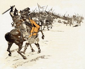 人们从不拿法兰克人国王路易六世-格罗斯（1081-1137）的棋王答案说事，他杀死了抓住他的马缰绳说 "国王被抓了！"的英国士兵。"在4月20日诺曼底的布伦尼维勒战役中 作者 Onfray de Breville Jacques Job的化名
