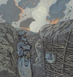 1914-1918 年大战（彩色石版画） 作者 Onfray de Breville Jacques Job的化名