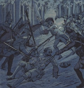 杜布瓦中士和骑士克兰斯特·坎彭战役的阿萨斯骑士，1760年
