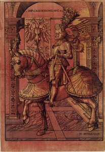 马克西米利安一世皇帝，武装在马背上，1508年