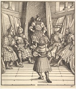 来自《白衣国王》的插图Der Weiß König，15-16世纪。