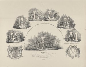 威廉一世的美德寓言，1831 年
威廉一世 荷兰第一位立宪国王，我们民族自由和独立的恢复者（......）（作品名称） 作者 Uitgevers van het Koninklijk Museum van S'Gravenhage