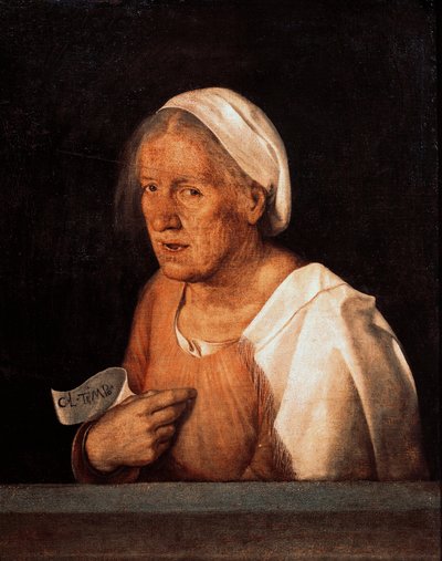 La Vecchia（老妇人），1505年后（布面油画）。 作者 乔尔乔内