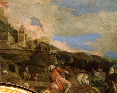 安东尼奥·洛雷丹解放斯库台，保罗·韦罗内塞 (Paolo Veronese，1528-1588) 绘制，细节，Sala del Maggior Consiglio（大议会大厅），威尼斯公爵宫 作者 (1528 88) 委罗内塞