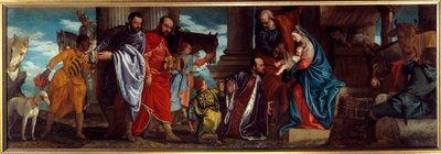 Paolo Caliari dit Paolo Veronese (1528-1588) 16 世纪太阳的《贤士的崇拜》画作。 1,34x2,94 m 里昂，美术博物馆 作者 委罗内塞