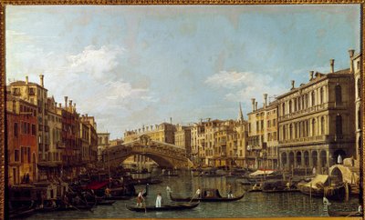 The Great Canal and Bridge Rialto a Venice 绘画 by Antonio Canal dit Il Canaletto (1697-1768) 18 世纪巴黎，Musee Jacquemart Andre 作者 卡纳莱托